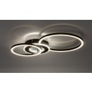 Rabalux 71485 LED Deckenleuchte Lureo | 24W integrierte LED-Quelle | 1580lm | 3000-6500K | Fernbedienung | Dimmer | schwarz