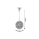 Rabalux 98072220 LED Pendelleuchte Eudora  | 16W integrierte LED-Quelle | 880lm | 3000K