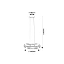 Rabalux 98072221 LED Pendelleuchte Thric  | 42W integrierte LED-Quelle | 3500lm | 3000K