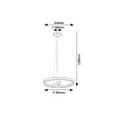 Rabalux 98072222 LED Pendelleuchte Thrac  | 34W integrierte LED-Quelle | 1700lm | 4000K
