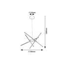 Rabalux 98072237 LED Pendelleuchte Henli  | 30W integrierte LED-Quelle | 1400lm | 3000K