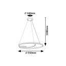 Rabalux 98072367 LED Pendelleuchte Niloo  | 40W integrierte LED-Quelle | 2080lm | 4000K