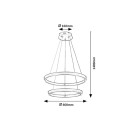 Rabalux 72403 LED Pendelleuchte Nevira | 45W integrierte LED-Quelle | 3150lm | 3000-6500K | Fernbedienung | Dimmer | Seilleuchte | braun