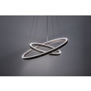 Rabalux 72403 LED Pendelleuchte Nevira | 45W integrierte LED-Quelle | 3150lm | 3000-6500K | Fernbedienung | Dimmer | Seilleuchte | braun