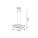 Rabalux 72463 LED Pendelleuchte Olyssia | 24W integrierte LED-Quelle | 1300lm | 3000K | Seilleuchte | gold