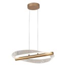 Rabalux 72463 LED Pendelleuchte Olyssia | 24W integrierte LED-Quelle | 1300lm | 3000K | Seilleuchte | gold