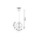 Rabalux 72464 LED Pendelleuchte Olyssia | 8W integrierte LED-Quelle | 340lm | 3000K | Seilleuchte | gold