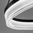 Rabalux 72478 LED Pendelleuchte Seraphiel | 24W integrierte LED-Quelle | 1610lm | 3000-6500K | Fernbedienung | Dimmer | Seilleuchte | schwarz