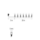 Emos D4AM09 Weihnachtskette Classic 18m 180 LED | 6w | IP44 - Multicolor Timer, grün