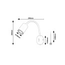 Rabalux 73111 Spot-Wandleuchte Nolie GU10 | schwarz