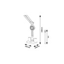 Rabalux 74030 LED Tischlampe Novilo | 7W integrierte LED-Quelle | 420lm | 3000/4000/6000K | mit Schalter | weiß