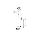Rabalux 74102 Stehlampe ActionPro E14 | mit Schalter | grün