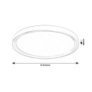Rabalux 75086 LED Deckenleuchte Zerina | 31W integrierte LED-Quelle | 2000lm | 3000-6500K | weiß