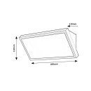 Rabalux 98077150 LED Außenwandleuchte Rapla2  | 18W integrierte LED-Quelle | 1700lm | 3000+4000+6500K