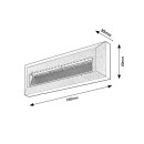 Rabalux 77189 LED Außenwandleuchte Kavala | 6W integrierte LED-Quelle | 300lm | 3000/4000/6000K | schwarz