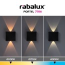 Rabalux 77191 LED Außenwandleuchte Portel | 2W integrierte LED-Quelle | 160lm | 2700/4000K | schwarz