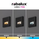 Rabalux 77195 LED Außenwandleuchte Lunca | 1W integrierte LED-Quelle | 15lm | 3000/4500/6500K | schwarz
