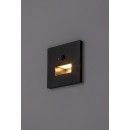 Rabalux 77197 LED Außenwandleuchte Lunca | 1W integrierte LED-Quelle | 15lm | 3000/4500/6500K | Bewegungssensor | schwarz