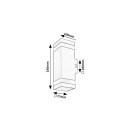 Rabalux 77210 LED Außenwandleuchte Urfa Line | 16W integrierte LED-Quelle | 1500lm | 3000/4000/6000K | anthrazit