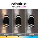 Rabalux 77210 LED Außenwandleuchte Urfa Line | 16W integrierte LED-Quelle | 1500lm | 3000/4000/6000K | anthrazit