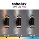 Rabalux 77212 LED Außenwandleuchte Urfa Line | 16W integrierte LED-Quelle | 1400lm | 3000/4000/6000K | braun