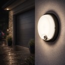 Rabalux 77213 LED Außenwandleuchte Lonato | 18W integrierte LED-Quelle | 1730lm | 4000K | Bewegungssensor | schwarz