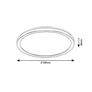 Rabalux 7774 LED-Außendeckenleuchte Inverness 1x15W | 1190lm | 2700-6500K | IP44 - Fernbedienung, dimmbar, Nachtmodus, WLAN, Timer, schwarz