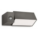Philips 16943/93/16 Außenwandleuchte mit Bewegungssensor Border 1x23W | || E27 IP44