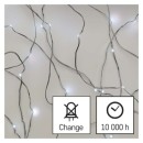 Emos D3ac01 Weihnachten Nano Kette 10m 100 LED | 3,6w | IP44 - Kaltweiß, Timer, Silber