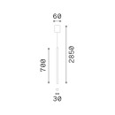 Ideal lux 352121 LED Pendelleuchte LOOK  | 12W integrierte LED-Quelle | 660lm | 3000K | Seilleuchte | bronze