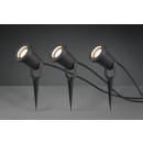 TRIO Set 800260342 3er Set Spotleuchten Ubangi 3x28W | GU10 | IP65 - Erdspießleuchte