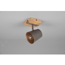 Trio 801900167 Wand- oder Spotleuchte Bell 1x25w | E14 - Antikes Nickel, Holz