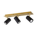 Trio 802400380 Deckenleuchte Marley 3x35W | GU10 - Gold, Schwarz