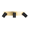 Trio 802400380 Deckenleuchte Marley 3x35W | GU10 - Gold, Schwarz