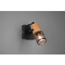 TRIO 804370132 Wandleuchte Tosh 1X15W | E14 | IP20 - Schalter, schwarz und braun