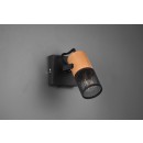 TRIO 804370132 Wandleuchte Tosh 1X15W | E14 | IP20 - Schalter, schwarz und braun