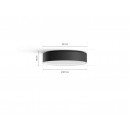 Philips Hue 41158/30 / P6 LED-Deckenleuchte Entry S + Hue Switch 1x9,6W | 1220lm | 2200-6500K - dimmbar, Bluetooth, White Ambiance, schwarz