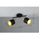 Trio T868800280 Spot-Deckenleuchte EVA | 10W E14 | schwarz | gold