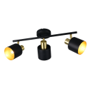 Trio T868800380 Spot-Deckenleuchte EVA  | 10W E14 | schwarz | gold