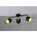 Trio T868800380 Spot-Deckenleuchte EVA  | 10W E14 | schwarz | gold