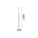 Ideal lux 366234 LED Stehlampe DORICA  | 66W integrierte LED-Quelle | 2450lm | 3000K | mit Schalter | schwarz