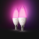 Philips Hue 8718699726331 2x LED Lampe 1x5,3W | E14 | 470 lm | 2200 - 6500K - RGB, Bluetooth, White and Color Ambiance