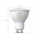 Philips Hue 8719514339880 LED Lampe 1x5w | Gu10 | 350lm | 2000-6500K - Bluetooth, dimmbar, White and color Ambiance, weiß