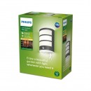 Philips 8719514417632 LED Außen Wandleuchte mit Sensor Python 1x6w | 450lm | 2700k | IP44 - Anthrazit