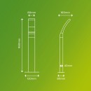 Philips 8719514417816 LED Sockelleuchte Splay 1x12w | 1200lm | 4000k | IP44 - Anthrazit