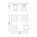 Philips 8719514435353 Deckeneinbauleuchte Runner 4x20W | GU10 - verstellbar, schwarz