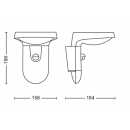 Philips 8719514476875 LED Wandleuchte mit Bewegungssensor Tyla 1x9W | 930lm | 4000 K | IP44 - Anthrazit