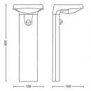 Philips 8719514476974 LED Solar Gartenpfosten mit Bewegungssensor Tyla 1x1,2W | 255lm | 4000 K | IP44 - Anthrazit