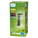 Philips 8719514476936 LED-Solar Gartenpfosten mit Bewegungssensor Tyla 1x1,2W | 255lm | 3000 K | IP44 - Anthrazit