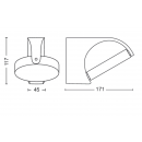 Philips 8719514477278 LED-Außenwandleuchte Mimosa 1x7W | 680lm | 4000 K | IP44 - Anthrazit